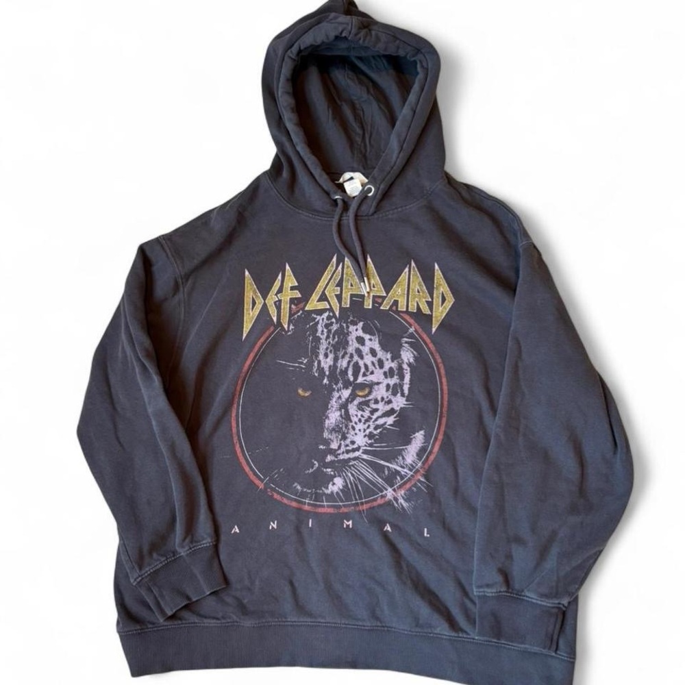 H&M Black Graphic Hoodie Sweater